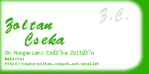 zoltan cseka business card